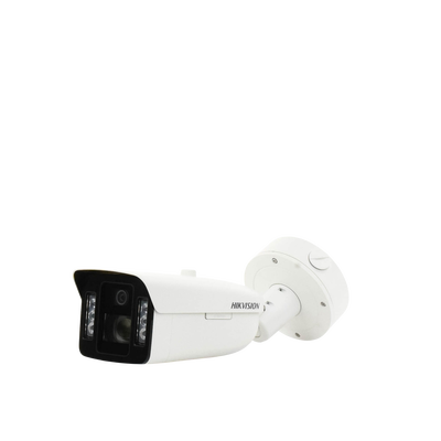 [TandemVu] Bala IP Dual 4 Megapixel (2 Lentes) / Lente Fijo (4 mm / ColorVu) y Lente Mot. (5 a 20 mm / DarkFighter X) / Luz Dual (IR y Luz Blanca) / IP67 / IK10 / Reconocimiento Facial / ACUSENSE / WDR 140 dB / DeepinView / Búsqueda por Atributos