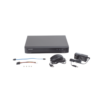 DVR 4 Canales TurboHD + 2 Canales IP / 5 Megapixel Lite - 3K Lite / Acusense (Evista falsas alarmas) / Audio por Coaxitron / 1 Bahía de Disco Duro / Salida de Video en Full HD DVR 4 Canales TurboHD + 2 Canales IP / 5 Megapixel Lite - 3K Lite / Acusense (Evista falsas alarmas) / Audio por Coaxitron / 1 Bahía de Disco Duro / Salida de Video en Full HD