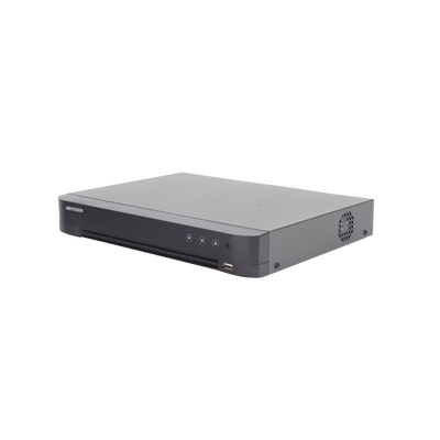 DVR 8 Canales TURBOHD + 8 Canales IP / 8 Megapixel (4K) / Audio por Coaxitron / ACUSENSE / Reconocimiento Facial / 1 Bahía de Disco Duro / Alarmas I/O / Salida de Video en 4K / H.265+