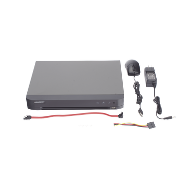 DVR 8 Canales TURBOHD + 8 Canales IP / 8 Megapixel (4K) / Audio por Coaxitron / ACUSENSE / Reconocimiento Facial / 1 Bahía de Disco Duro / Alarmas I/O / Salida de Video en 4K / H.265+