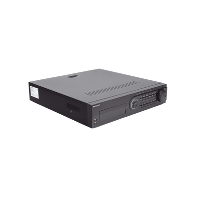 DVR 16 Canales TurboHD + 8 Canales IP / 3K / 5 Megapixel / 8 Bahías de Disco Duro / 16 Entradas de Audio Fisicas (Microfono por Separado) / Audio por coaxitron / Acusense / 16 Entradas de Alarma / POS / H.265+