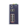 Switch Industrial Administrable Capa 2, 8 puertos PoE Gigabit 802.3af/at, 2 Puertos SFP de 1 / 2.5 Gigabit, Entrada de Voltaje Secundaria para Fuente Redundante