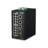 Switch Industrial Administrable 16 puertos 10/100/1000 T 802.3at PoE + 2 Puertos 10/100/1000 T + 2 puertos 100/1000 X SFP Switch Industrial Administrable 16 puertos 10/100/1000 T 802.3at PoE + 2 Puertos 10/100/1000 T + 2 puertos 100/1000 X SFP