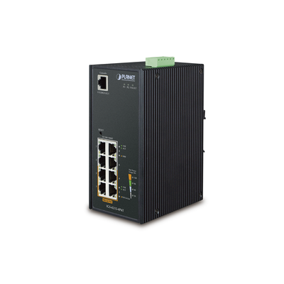 Switch industrial Administrable 4 puertos 1000Mbps, 4 puertos PoE Switch industrial Administrable 4 puertos 1000Mbps, 4 puertos PoE