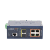 Switch Industrial Administrable Capa 2, 4 Puertos PoE 802.3af/at 10/100/1000T, 2 Puertos SFP 100/1000X