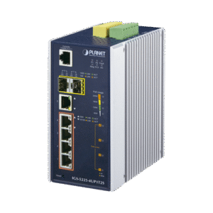 Switch Industrial Administrable 4 Puertos Gigabit c/Ultra PoE 802.3af/at, 2 Puertos SFP Switch Industrial Administrable 4 Puertos Gigabit c/Ultra PoE 802.3af/at, 2 Puertos SFP