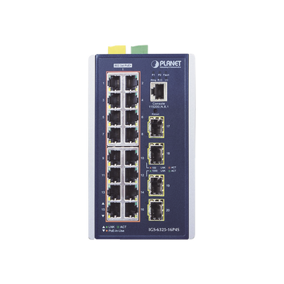 Switch Industrial Capa 3, 16 Puertos 10/100/1000T 802.3 AT POE +, 4 Puertos 1G / 2.5G SFP Switch Industrial Capa 3, 16 Puertos 10/100/1000T 802.3 AT POE +, 4 Puertos 1G / 2.5G SFP