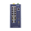 Switch Industrial Administrable Capa 3, Con 8 Puertos PoE Gigabit 802.3bt, 2 Puertos SFP de 1 G / 2.5 G, 2 Puertos SFP 10 G