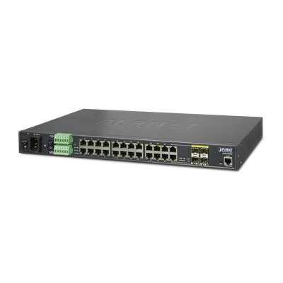 Switch Industrial Administrable 24 Puertos 1000Mbps con 4 Puertos SFP