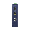 Convertidor de Medios Industrial de 1 Puerto Ethernet 10/100/1000 Base-T a 2 Puertos SFP 100/1000/2500 Base-X