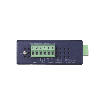 Convertidor de medios industrial PoE+ 1000BASE-LX a 10/100/1000BASE-T 802.3at (SC,SM) -20 km