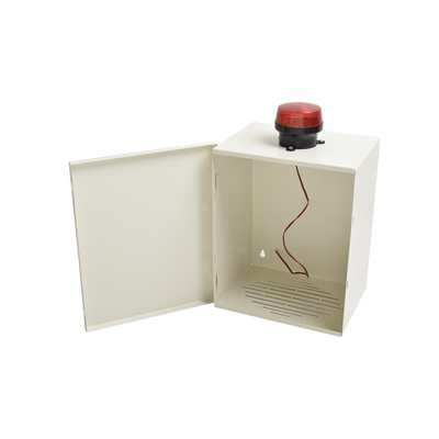 Gabinete de Resguardo de Sirena de 30 Watts con Alerta Visual Estroboscópica. Gabinete de Resguardo de Sirena de 30 Watts con Alerta Visual Estroboscópica.