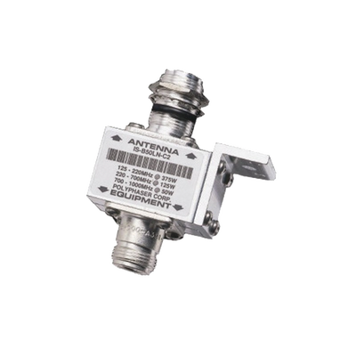 Protector RF Coaxial Para 10 - 1000 MHz de Ceja Frontal y Conectores N Hembra en Ambos Lados, 50 Ω Protector RF Coaxial Para 10 - 1000 MHz de Ceja Frontal y Conectores N Hembra en Ambos Lados, 50 Ω