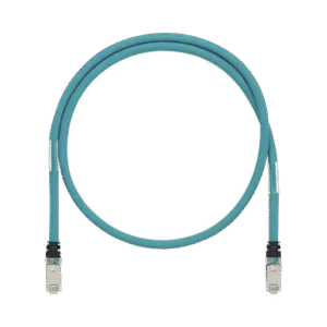 Patch Cord Cat6A de Grado Industrial 600V, Blindado SF/UTP, Calibre 26 AWG, Color Aqua, 5m Patch Cord Cat6A de Grado Industrial 600V, Blindado SF/UTP, Calibre 26 AWG, Color Aqua, 5m