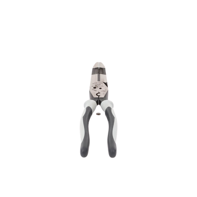 Pinza Híbrida con Ponchadora de 8". Pela Cable Sólido de 10-14 AWG y Cable Trenzado de 12-16 AWG