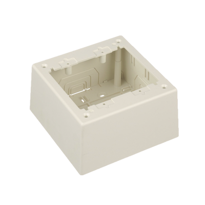 Caja de Pared Superficial Doble, con Divisor Opcional, uso Universal con Placas de Pared, Color Blanco Mate Caja de Pared Superficial Doble, con Divisor Opcional, uso Universal con Placas de Pared, Color Blanco Mate