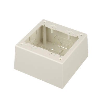 Caja de Pared Superficial Doble, con Divisor Opcional, uso Universal con Placas de Pared, Color Blanco Mate Caja de Pared Superficial Doble, con Divisor Opcional, uso Universal con Placas de Pared, Color Blanco Mate