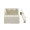 Caja de Pared Superficial Doble, con Divisor Opcional, uso Universal con Placas de Pared, Color Blanco Mate Caja de Pared Superficial Doble, con Divisor Opcional, uso Universal con Placas de Pared, Color Blanco Mate