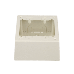 Caja de Pared Superficial Doble, con Divisor Opcional, uso Universal con Placas de Pared, Color Blanco Mate Caja de Pared Superficial Doble, con Divisor Opcional, uso Universal con Placas de Pared, Color Blanco Mate