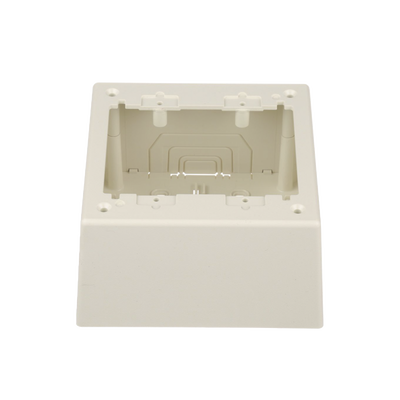 Caja de Pared Superficial Doble, con Divisor Opcional, uso Universal con Placas de Pared, Color Blanco Mate Caja de Pared Superficial Doble, con Divisor Opcional, uso Universal con Placas de Pared, Color Blanco Mate