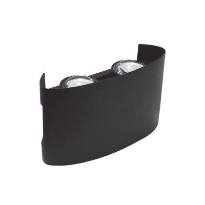 Lámpara Arbotante 4 W 220 lm / Dimensiones 120 x 80 x 40 mm / 85 - 265 Vca~ 50/60Hz / Luz Cálida 2 700 K / Uso en exterior IP 54.