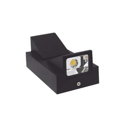 Lámpara Arbotante 6 W 330 lm / Dimensiones 141 x 80 mm / 85 - 265 Vca~ 50/60Hz / Luz Cálida 2 700 K / Uso en exterior IP 54. Lámpara Arbotante 6 W 330 lm / Dimensiones 141 x 80 mm / 85 - 265 Vca~ 50/60Hz / Luz Cálida 2 700 K / Uso en exterior IP 54.