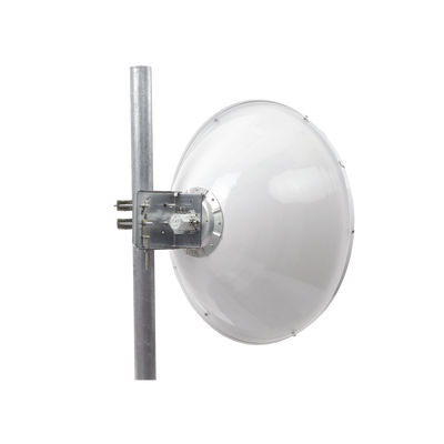 Antena Direccional de Alto Rendimiento/ Parábola profunda para mayor aislamiento al ruido / 29 dBi / 4.9 - 6.4 GHz / Conectores N-Hembra / Fácil Montaje y Soporte de acero inoxidable / Radomo Incluido