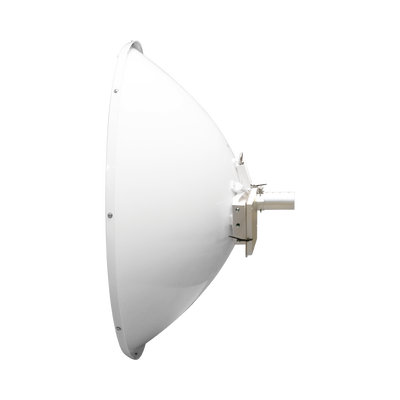 Antena Direccional de Alto Rendimiento/ Parábola profunda para mayor aislamiento al ruido / 3 ft / 4.9 a 6.1 GHz / Ganancia de 32 dBi / Soporte de acero inoxidable / polaridad en 90 ° y 45 ° / Incluye montaje.