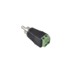 Adaptador RCA MACHO Tipo Jack Polarizado / Terminales Tipo Tornillo / Polarizado (+/-) / Recomendado para Video y AUDIO en sistemas de video vigilancia a 2 Hilos.