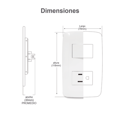 Apagador Escalera de 127 V~60 Hz 10 A / Color Blanco.