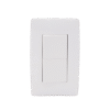 Apagador Dúplex de 10 A/ 127 V CA ~ 60 Hz / 1 1/2 Módulos / Color Blanco.