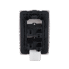 Apagador Dúplex de 10 A/ 127 V CA ~ 60 Hz / 1 1/2 Módulos / Color Blanco.