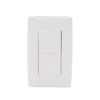 Apagador Escalera Doble de 10 A/ 127 V CA ~ 60 Hz / 1 1/2 Módulos / Color Blanco.