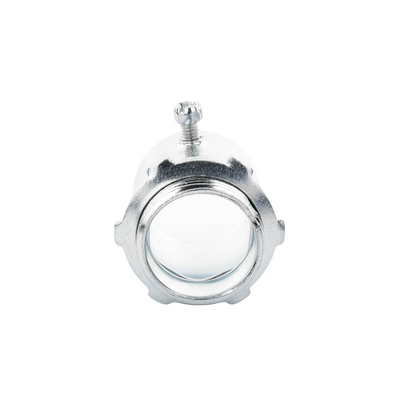 Conector 1 1/2" (38mm) pared delgada con tornillo galvanizado etiqueta verde