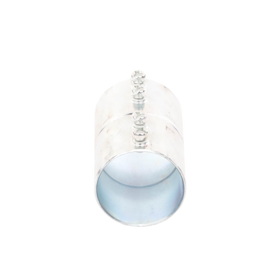 Cople 1 1/2" (38mm) con tornillo pared delgada galvanizado etiqueta verde Cople 1 1/2" (38mm) con tornillo pared delgada galvanizado etiqueta verde