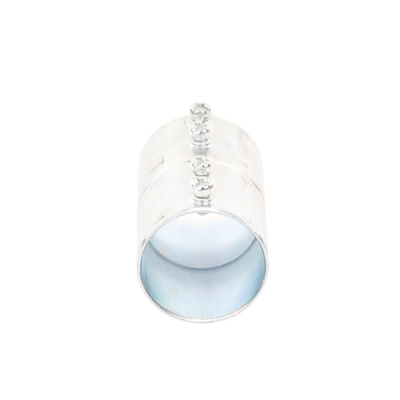 Cople 1 1/2" (38mm) con tornillo pared delgada galvanizado etiqueta verde Cople 1 1/2" (38mm) con tornillo pared delgada galvanizado etiqueta verde