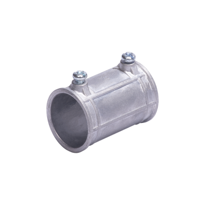 Cople 2" (52mm) con tornillo pared delgada galvanizado etiqueta verde Cople 2" (52mm) con tornillo pared delgada galvanizado etiqueta verde