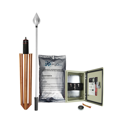 Kit de Pararrayo con Punta en Aluminio con Diámetro de Protección de 160 metros. Kit de Pararrayo con Punta en Aluminio con Diámetro de Protección de 160 metros.