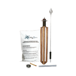 Punta Pararrayos en acero inoxidable para 80 m de Diámetro de Protección con Electrodo y Mejorador de Terreno. Punta Pararrayos en acero inoxidable para 80 m de Diámetro de Protección con Electrodo y Mejorador de Terreno.