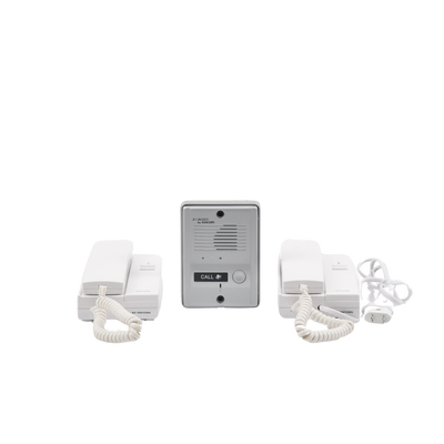 Kit de Audio Portero con 2 Auriculares y Frente de Calle