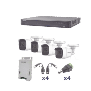 KIT TurboHD 1080p / DVR 4 Canales / 4 Cámaras Bala Policarbonato con Audio Integrado (exterior 2.8 mm) / Transceptores / Conectores / Fuente de Poder Profesional KIT TurboHD 1080p / DVR 4 Canales / 4 Cámaras Bala Policarbonato con Audio Integrado (exterior 2.8 mm) / Transceptores / Conectores / Fuente de Poder Profesional