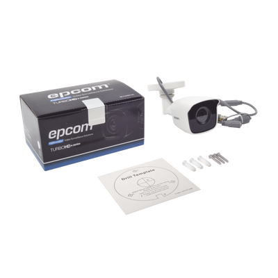 KIT TurboHD 1080p / DVR 8 Canales / 8 Cámaras Bala (exterior 2.8 mm) / Transceptores / Conectores / Fuente de Poder Profesional hasta 15 Vcc para Larga Distancias