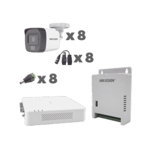 KIT TurboHD 1080p / DVR 8 Canales con audio por coaxitron / 8 Cámaras con Micrófono Integrado 101° Visión/ luz blanca + IR visión nocturna / Transceptores / Conectores / Fuente de Poder Profesional KIT TurboHD 1080p / DVR 8 Canales con audio por coaxitron / 8 Cámaras con Micrófono Integrado 101° Visión/ luz blanca + IR visión nocturna / Transceptores / Conectores / Fuente de Poder Profesional