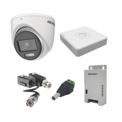KIT COLORVU TURBOHD 1080pLite / DVR 4 Canales / 4 Cámaras Eyeball (exterior) / Transceptores / Conectores / Fuente de Poder Profesional KIT COLORVU TURBOHD 1080pLite / DVR 4 Canales / 4 Cámaras Eyeball (exterior) / Transceptores / Conectores / Fuente de Poder Profesional