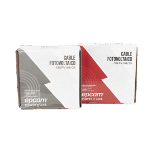 Kit de 2 rollos de 25 metros de cable fotovoltaico de cobre, rojo y negro, calibre 10 AWG (6mm²), Tipo PV, 1000/2000 V y 120°C.