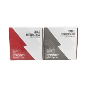 Kit de 2 rollos de 50 metros de cable fotovoltaico de cobre, rojo y negro, calibre 10 AWG (6mm²), Tipo PV, 1000/2000 V y 120°C.