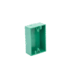 Caja trasera de montaje color verde para estaciones de parada STOPPER