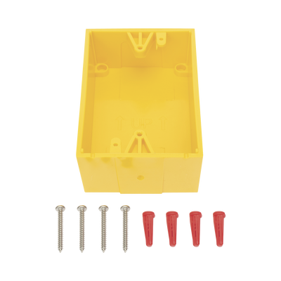 Caja trasera de montaje color amarillo para estaciones de parada STOPPER