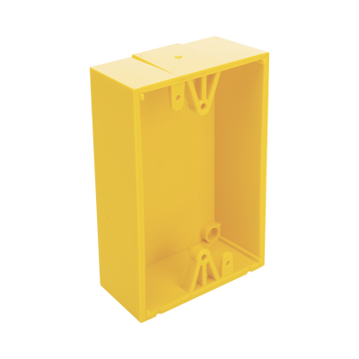 Caja trasera de montaje color amarillo para estaciones de parada STOPPER