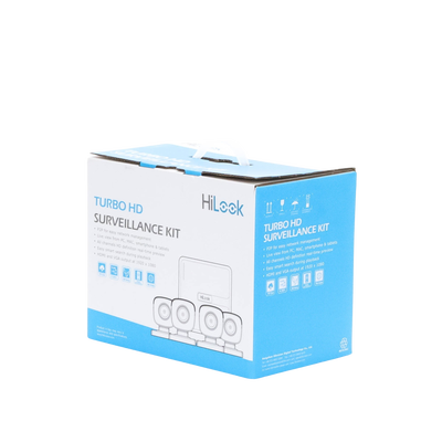 Kit TurboHD 720p / DVR 4 canales / 4 Cámaras Bala de Metal / 4 Cables 18 Mts / H.265+ / 1 Fuente de Poder Profesional / Accesorios de Instalación Kit TurboHD 720p / DVR 4 canales / 4 Cámaras Bala de Metal / 4 Cables 18 Mts / H.265+ / 1 Fuente de Poder Profesional / Accesorios de Instalación